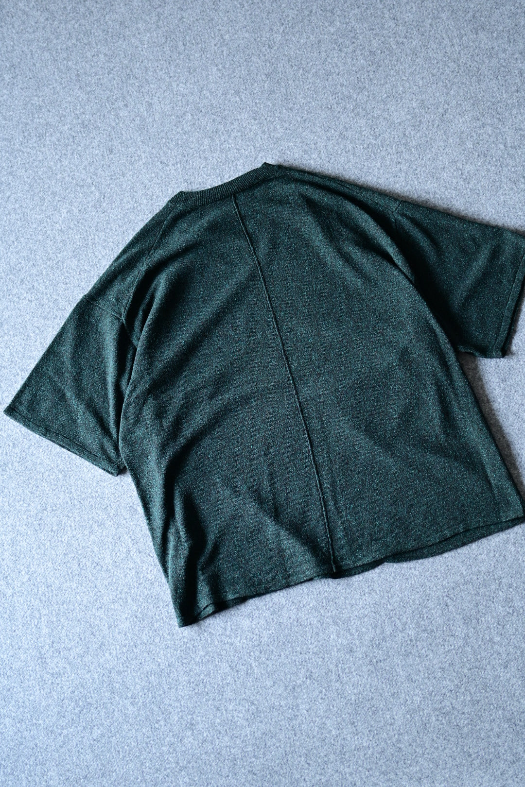 phebus - RAW SILK KNIT T-SHIRT [FOREST GREEN]