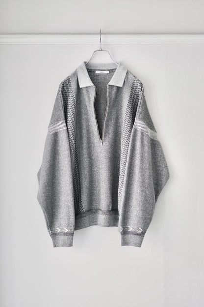 YASHIKI - Kanto Zip Polo [MIX-GRAY]