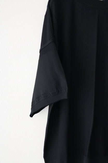 YASHIKI (ヤシキ) - Mebuki S/S Knit [BLACK]