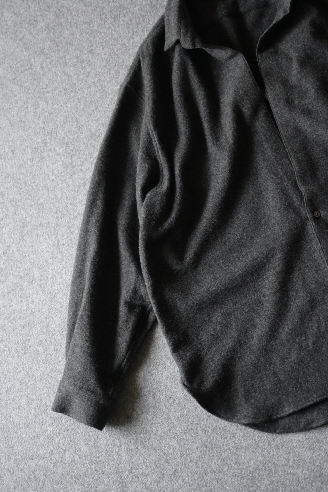 Blanc YM - CASHMERE SHIRT JACKET [CHARCOAL GRAY]
