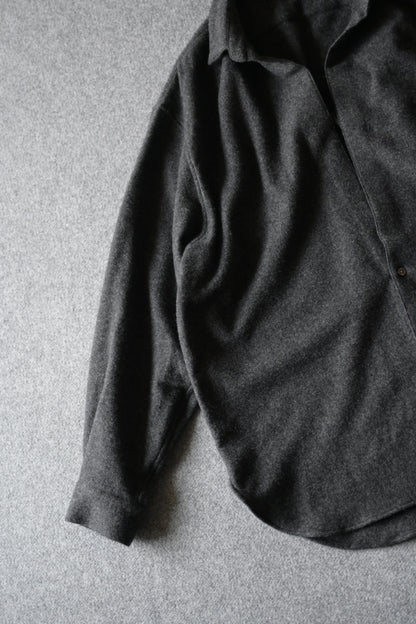 Blanc YM - CASHMERE SHIRT JACKET [CHARCOAL GRAY]