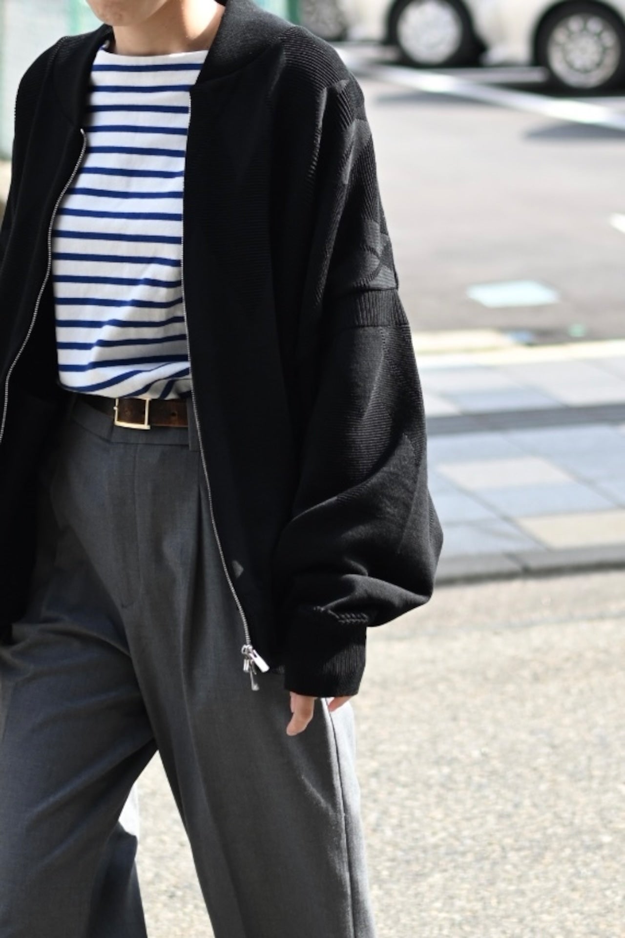 YASHIKI - Seika Knit Blouson [BLACK]