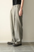 SAYATOMO  - 2-Tack Wide Trousers [GRAY]