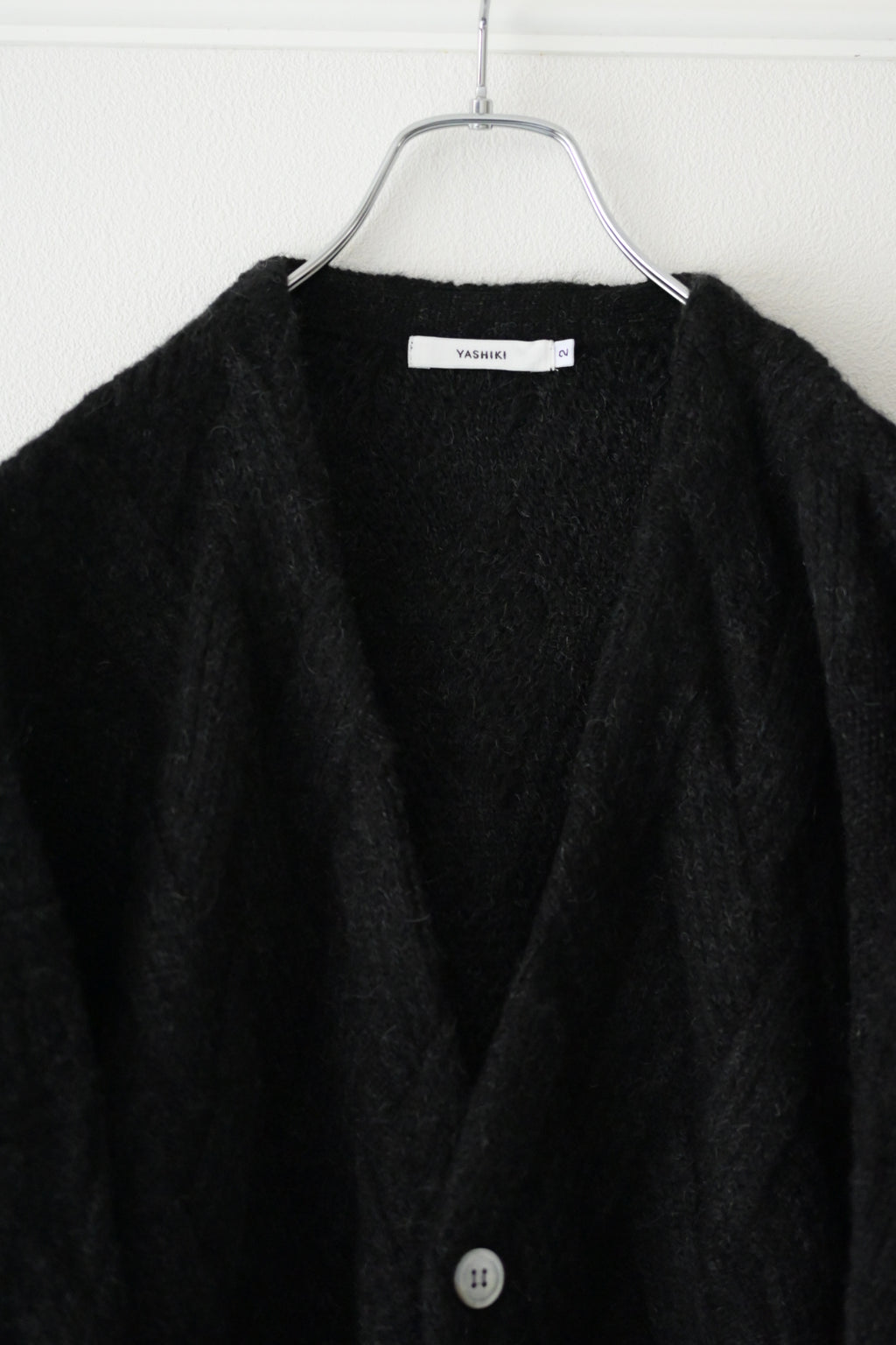 YASHIKI - Ochiba mohair Cardigan [BLACK]