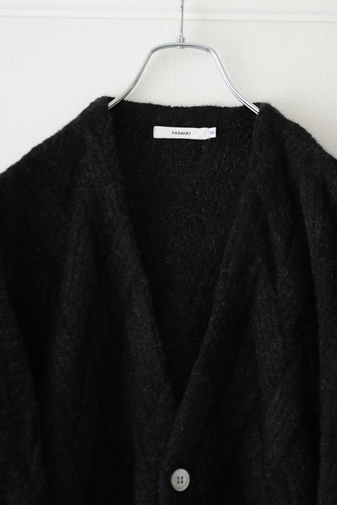 YASHIKI - Ochiba mohair Cardigan [BLACK]