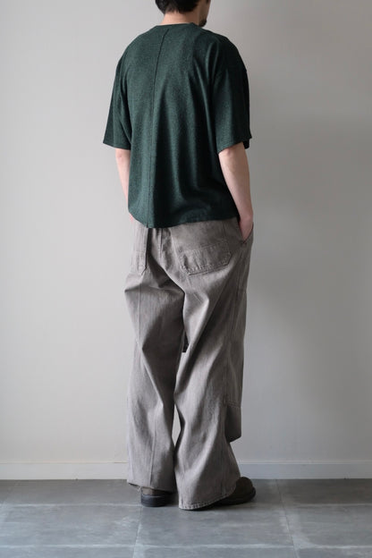 phebus - RAW SILK KNIT T-SHIRT [FOREST GREEN]