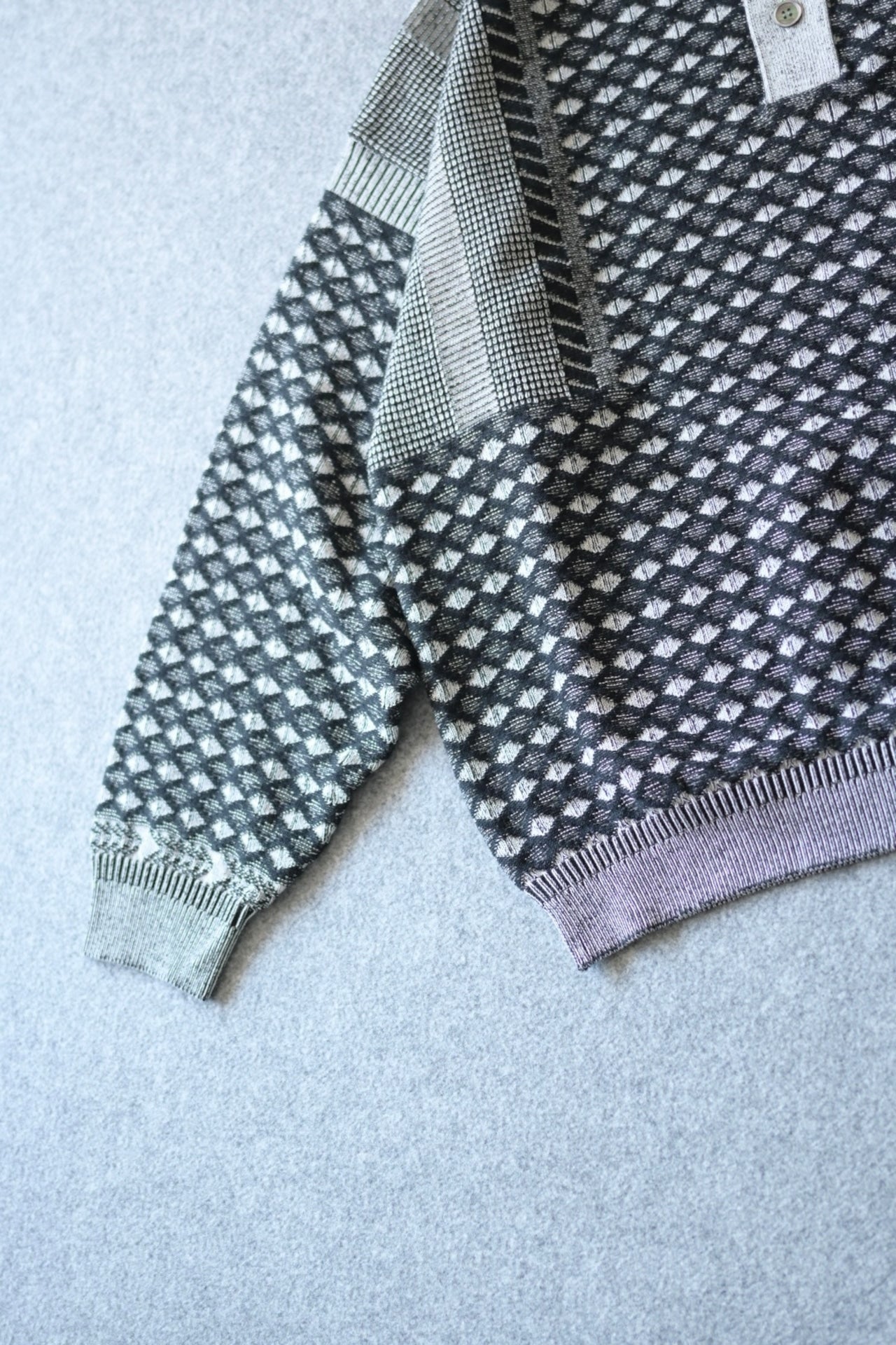 YASHIKI - Rikka Knit Polo [MIX-GRAY]