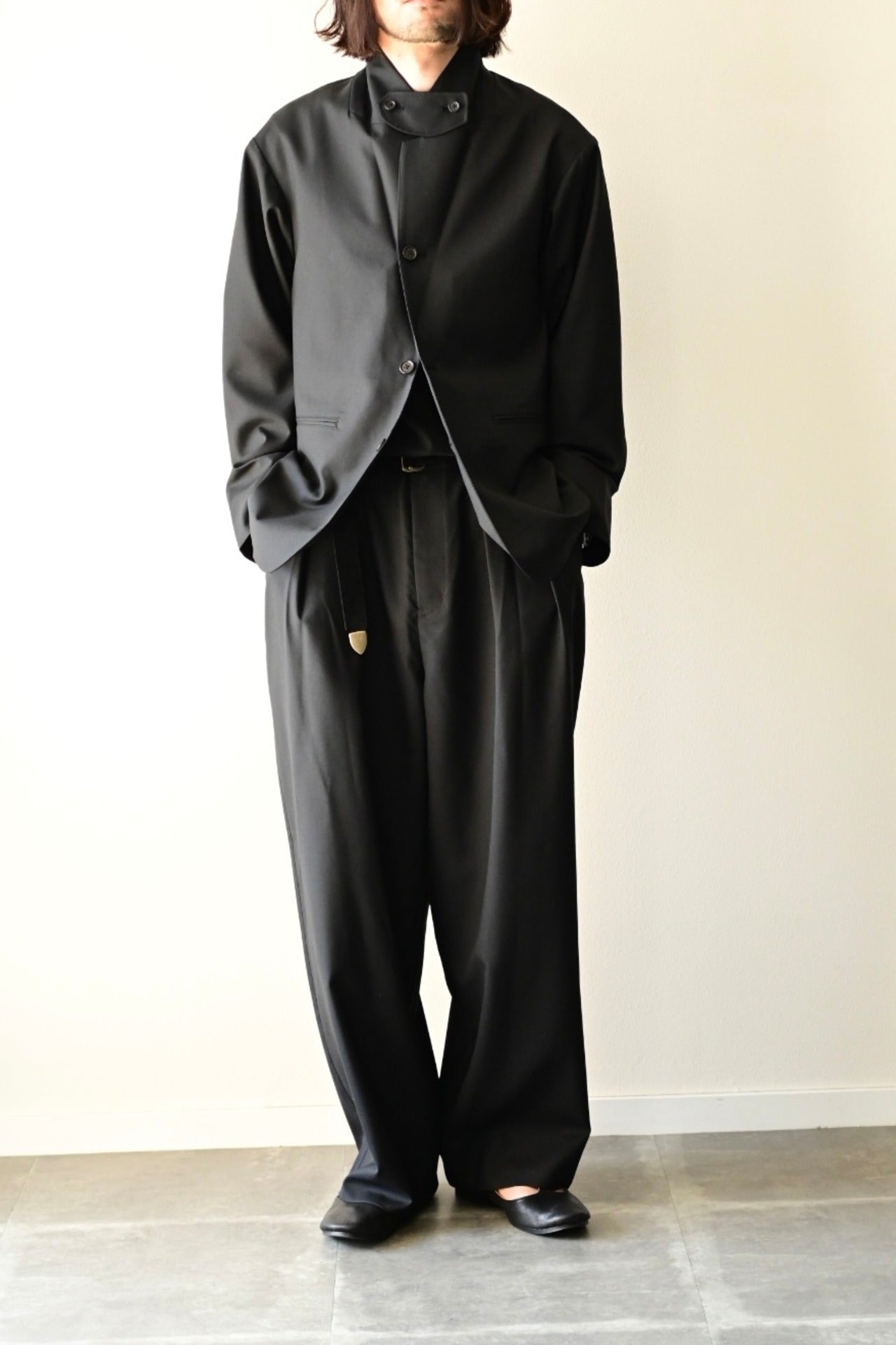 tangenet -  Jacketsu [Black] wool tropical