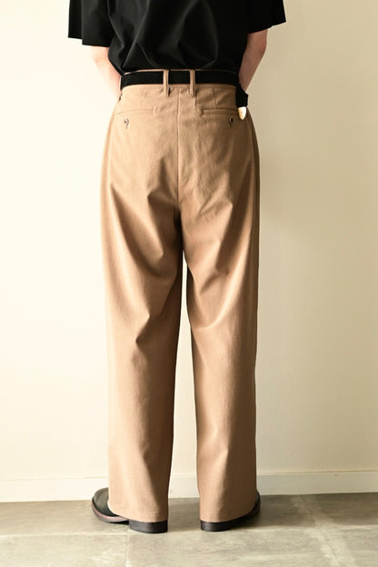 SAYATOMO - 1-Tack Baggy Slacks [BEIGE]