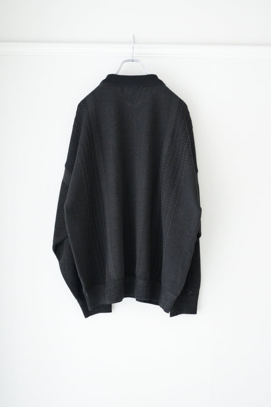 YASHIKI - Kanto Zip Polo [BLACK]