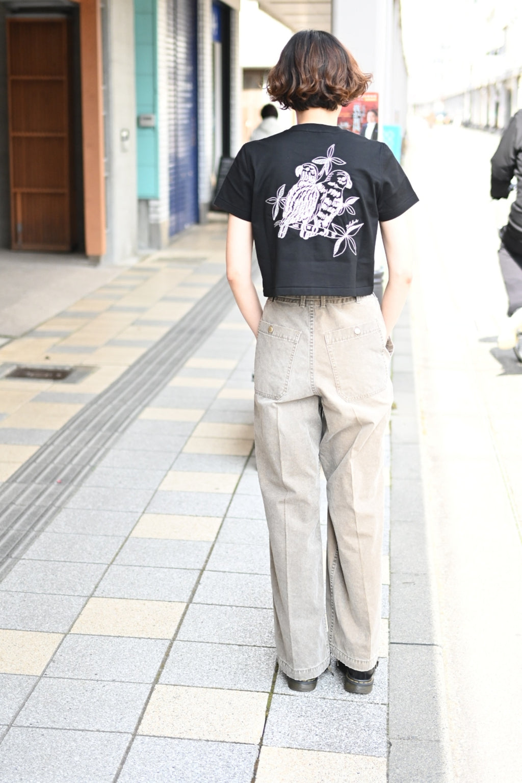 phebus  - TWO BIRDS T-SHIRT [BLACK]
