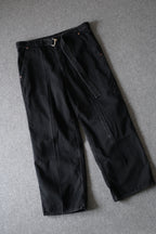 phebus フィーバス SULFUR DYE DENIM BELTED PANTS BLACK