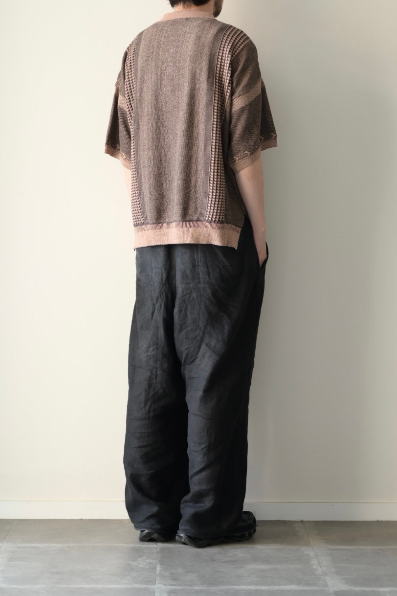 YASHIKI (ヤシキ) - Aotsuyu Knit Polo [PINK]