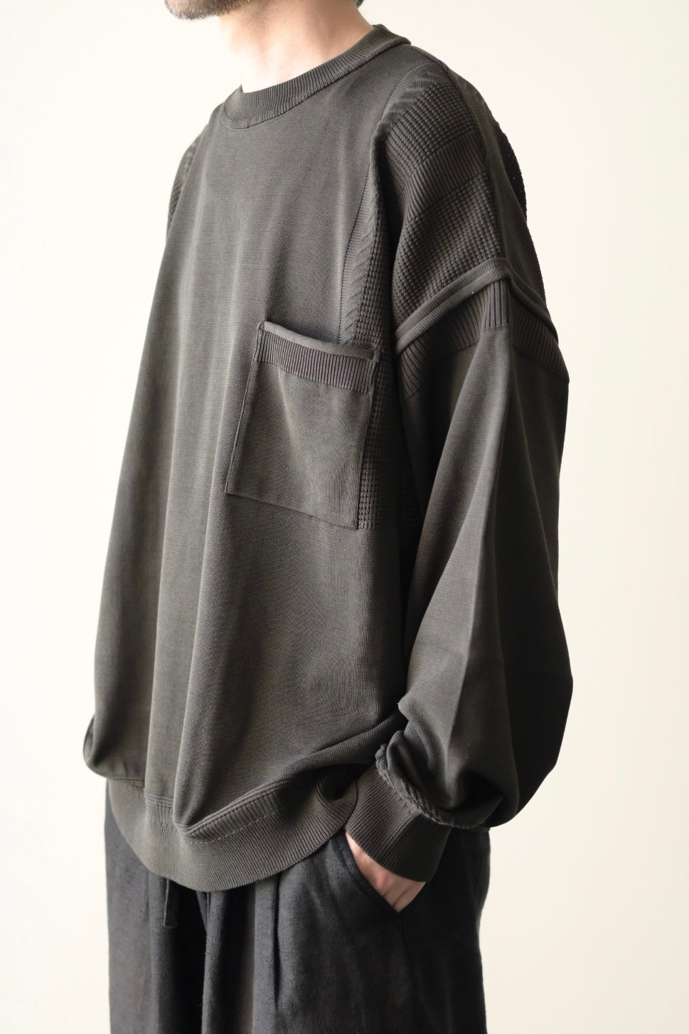 YASHIKI - Akiyo Knit [DARK-OLIVE]