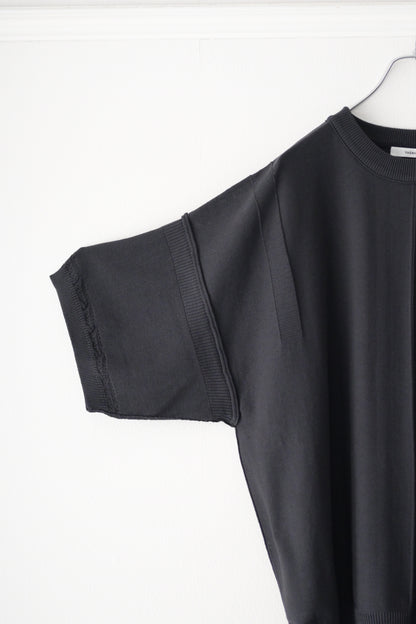 YASHIKI (ヤシキ) - Mebuki S/S Knit [CHARCOAL]