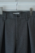 SAYATOMO - 2-Tack Herringbone Wide Slacks