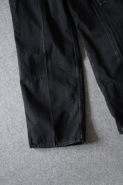 phebus - SULFUR DYE DENIM BELTED PANTS [BLACK]