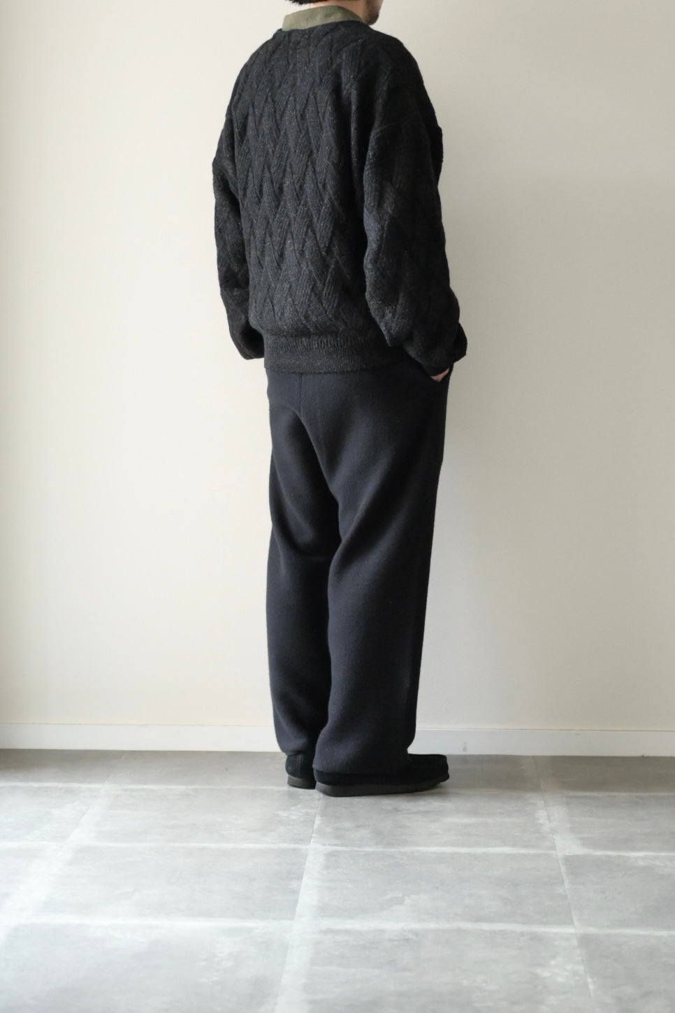 YASHIKI - Ochiba mohair Cardigan [BLACK]