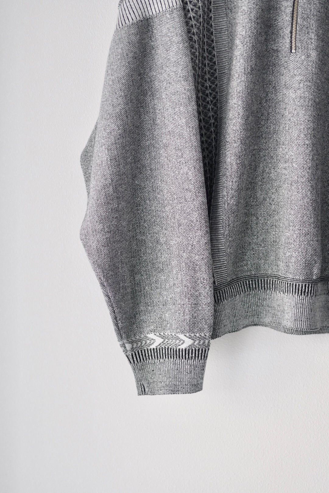 YASHIKI Kanto Zip Polo [MIX-GRAY] 通販 | ヤシキ ニットポロ | turf