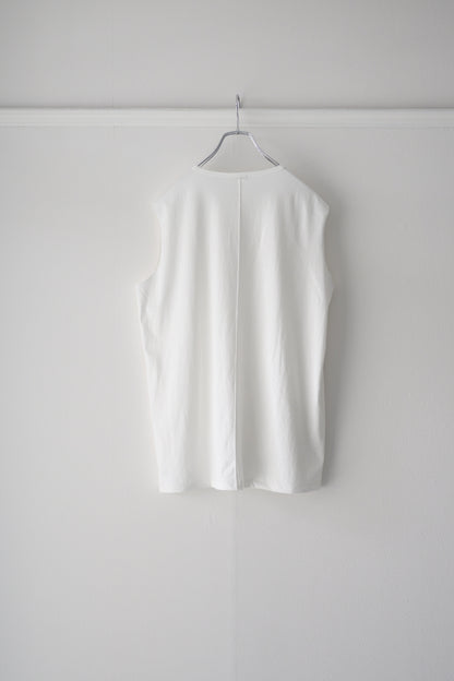 phebus (フィーバス) - COTTON JERSEY SLEEVELESS SHIRT [WHITE]