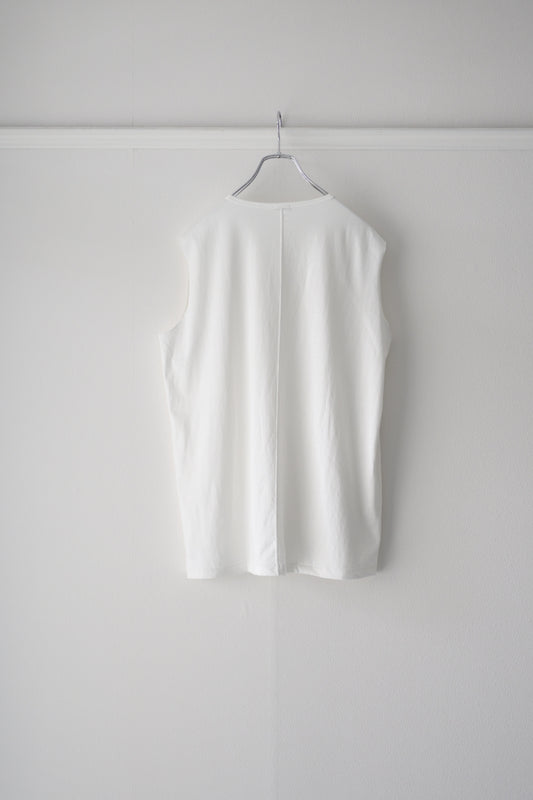 phebus (フィーバス) - COTTON JERSEY SLEEVELESS SHIRT [WHITE]