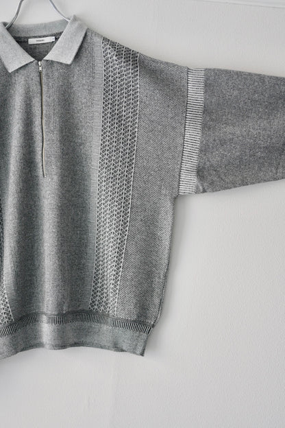 YASHIKI - Kanto Zip Polo [MIX-GRAY]