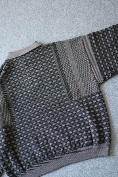 YASHIKI - Rikka Knit Polo [GREIGE]