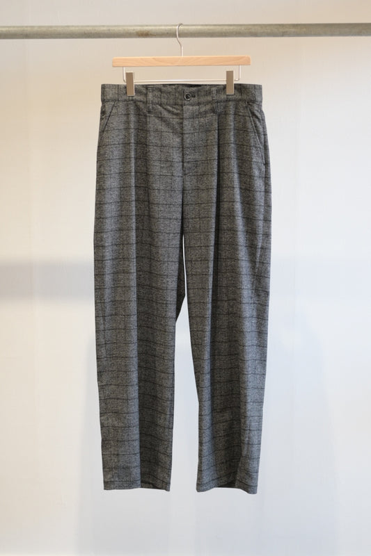 SAYATOMO - 1-Tack Wide Trousers [GRAY(CHECK)]