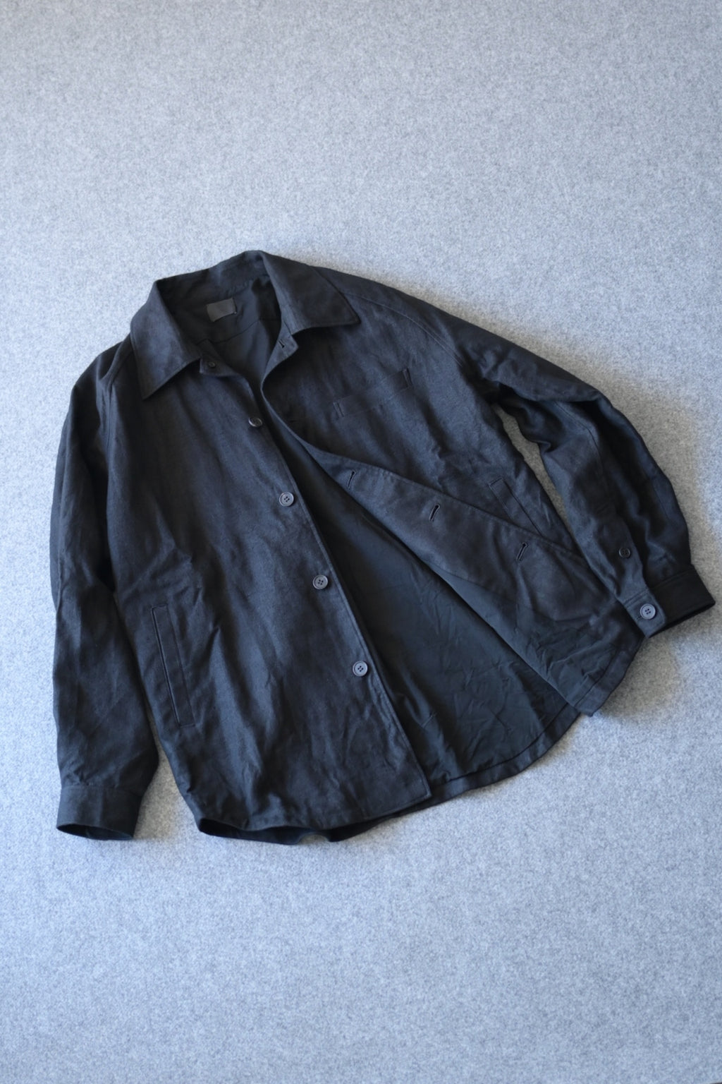 Yamauchi - Hemp flannel shirt jacket