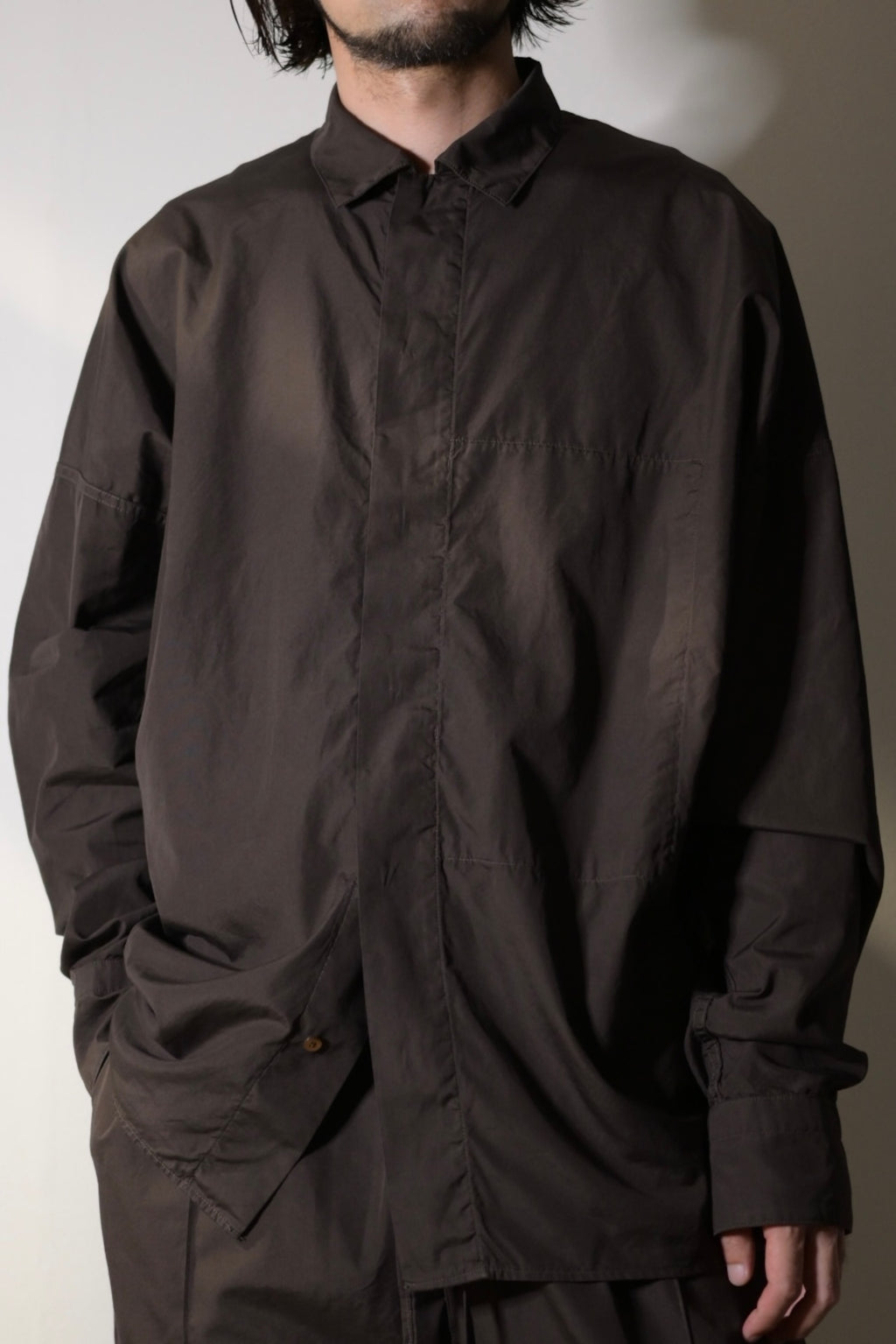 phebus  - GARMENT DYE COTTON SHIRTS [COCOA]