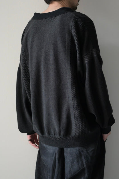 YASHIKI - Kanto Zip Polo [BLACK]