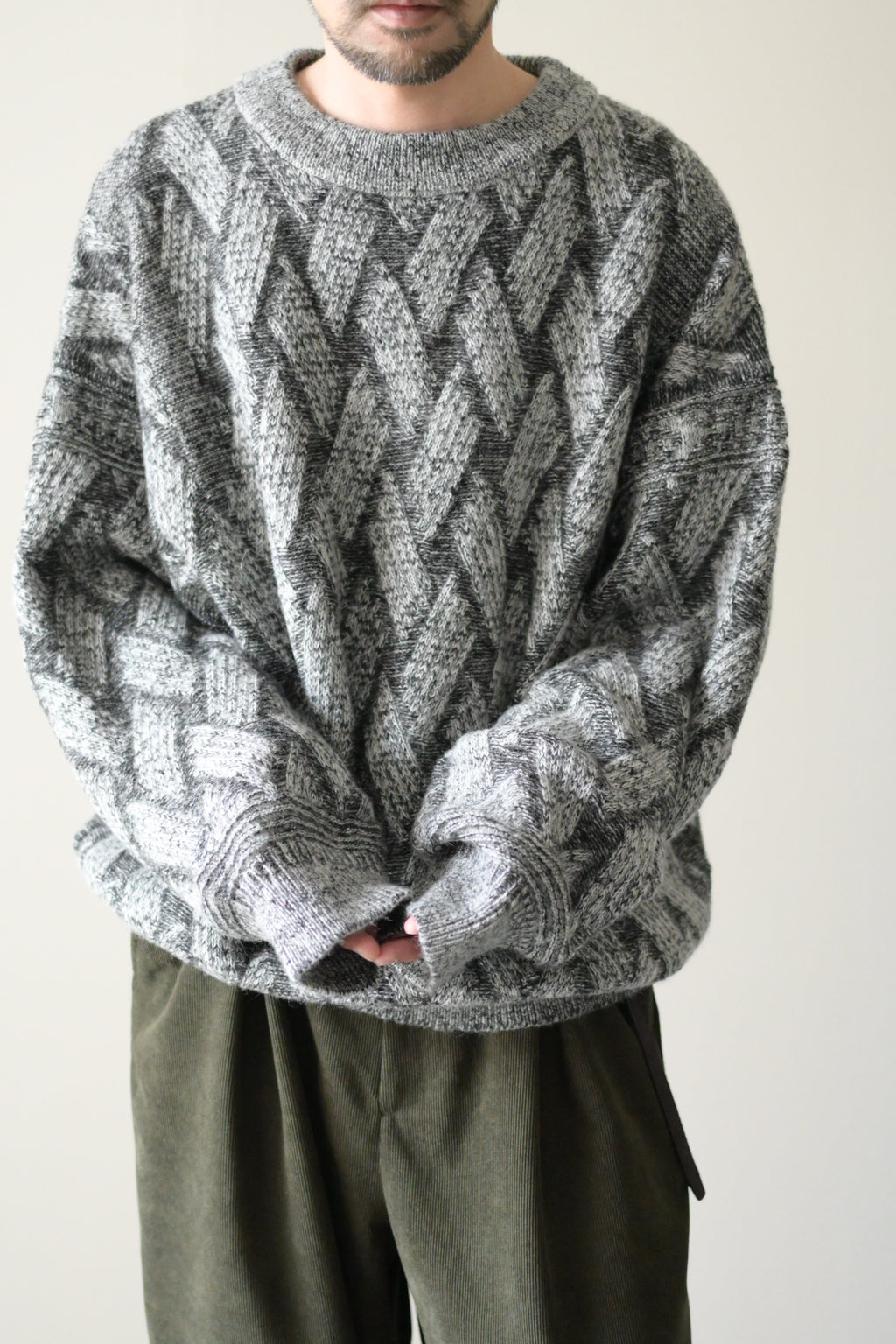 YASHIKI - Ochiba mohair Knit [MIX-GRAY]