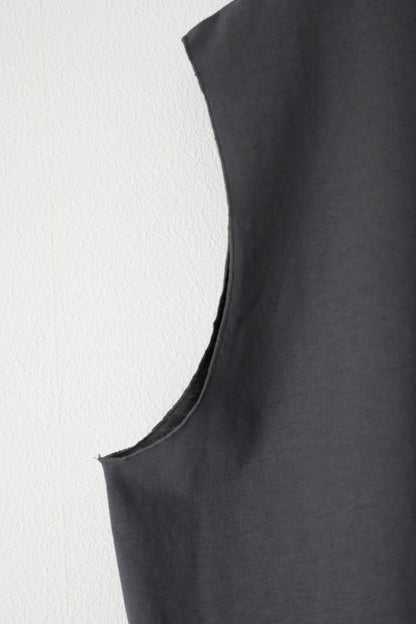 phebus (フィーバス) - COTTON JERSEY SLEEVELESS SHIRT [CHARCOAL]