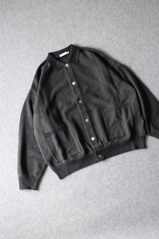 YASHIKI - Kokuu Collar Cardigan [BLACK]