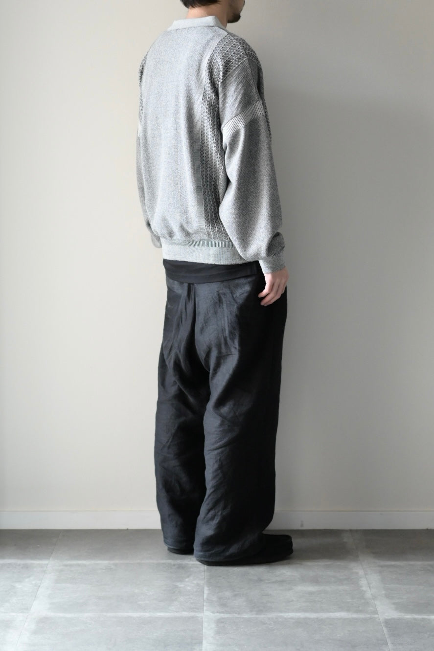 YASHIKI Kanto Zip Polo [MIX-GRAY] 通販 | ヤシキ ニットポロ | turf