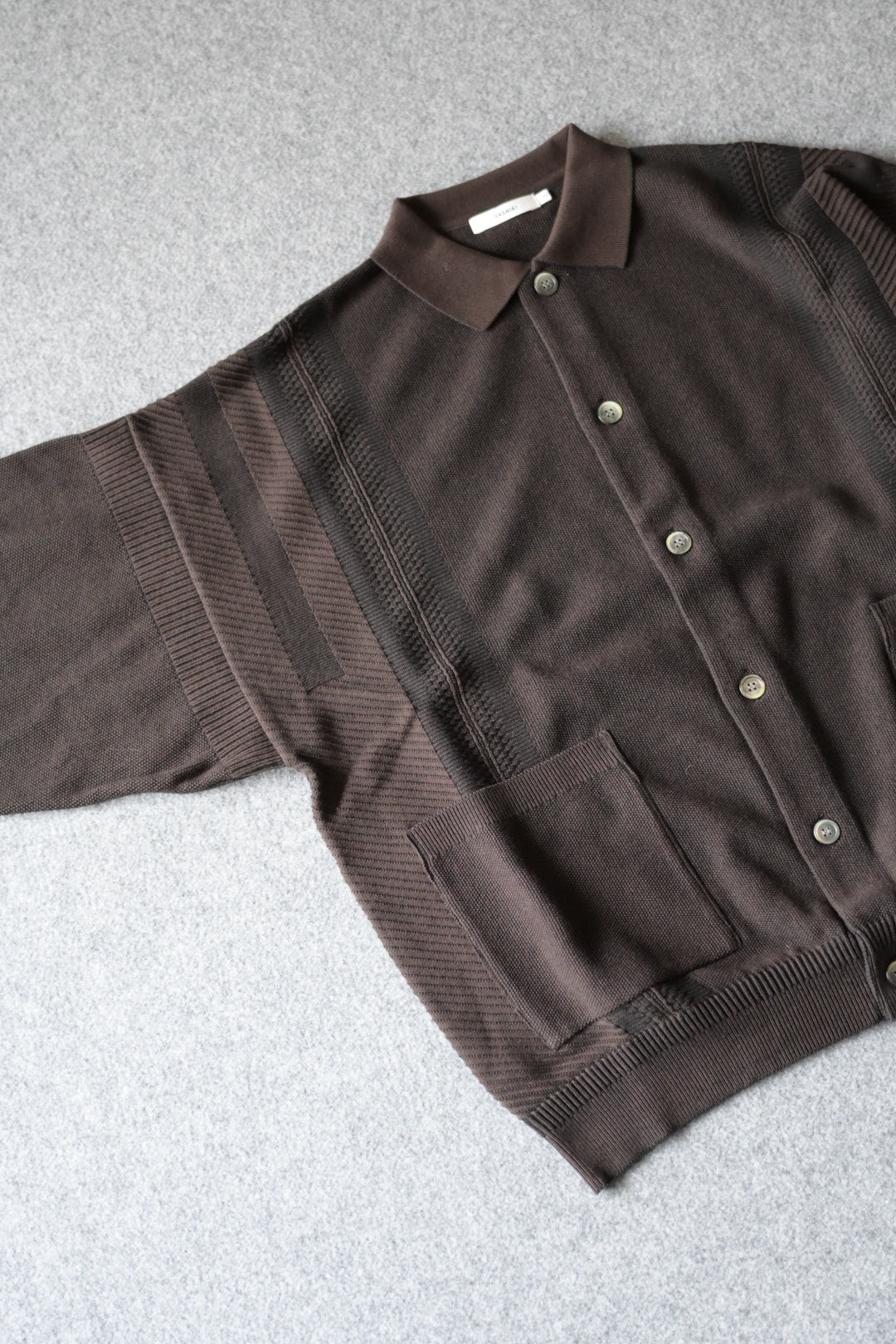 YASHIKI - Kokuu Collar Cardigan [BROWN]