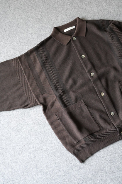 YASHIKI - Kokuu Collar Cardigan [BROWN]