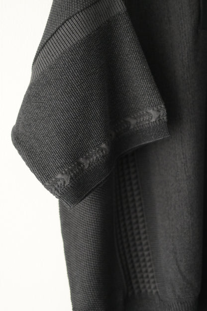 YASHIKI (ヤシキ) - Aotsuyu Knit Polo [BLACK]