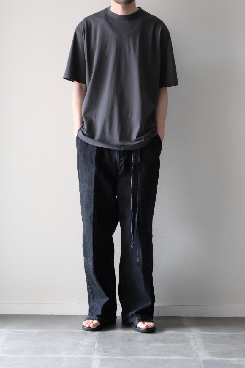 phebus  - COTTON JERSEY T-SHIRT [CHARCOAL]