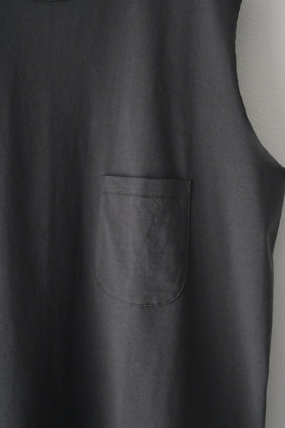 phebus (フィーバス) - COTTON JERSEY SLEEVELESS SHIRT [CHARCOAL]