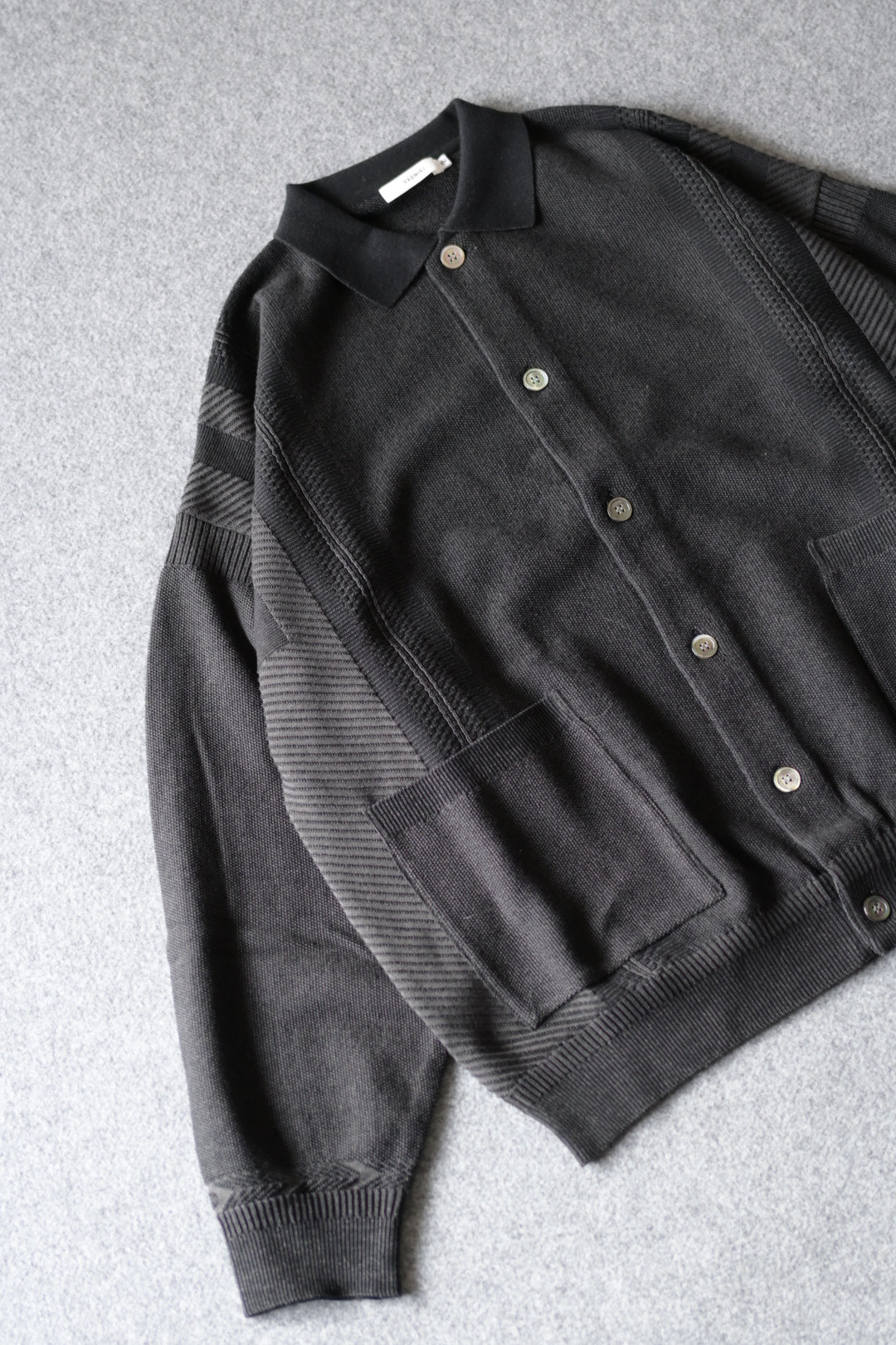 YASHIKI - Kokuu Collar Cardigan [BLACK]