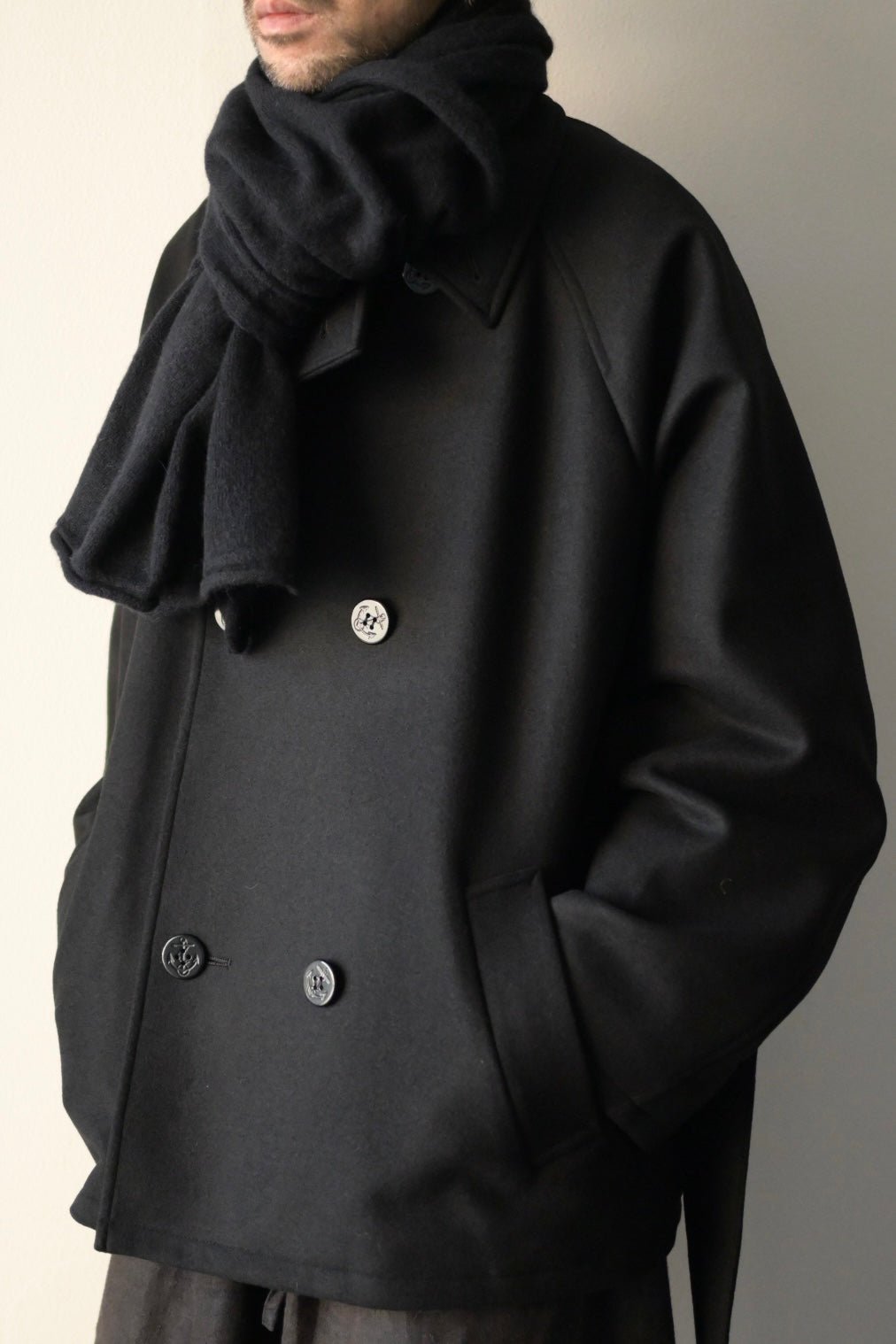 Blanc YM - Baby Alpaca Muffler [BLACK]