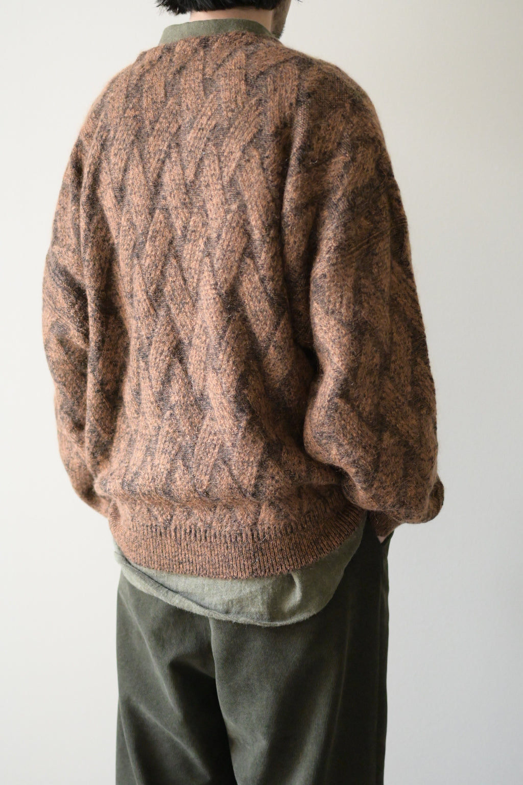 YASHIKI - Ochiba mohair Cardigan [ORANGE]
