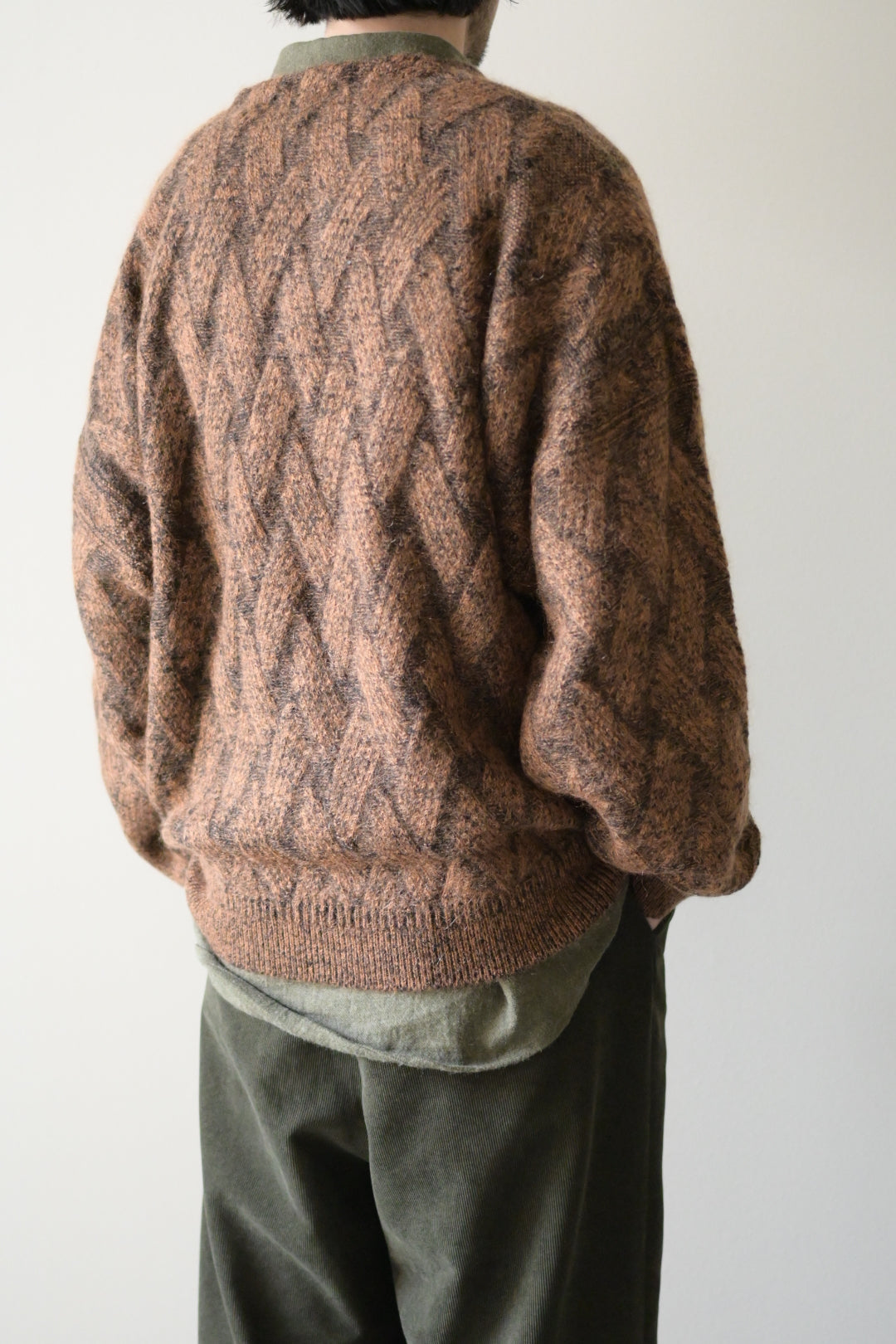 YASHIKI - Ochiba mohair Cardigan [ORANGE]