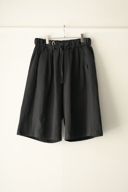 Blanc YM ブランワイエム Cotton Buggy Half Pants ブラック