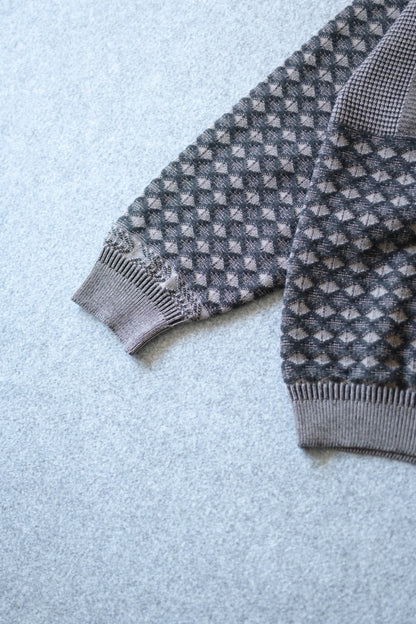 YASHIKI - Rikka Knit Polo [GREIGE]