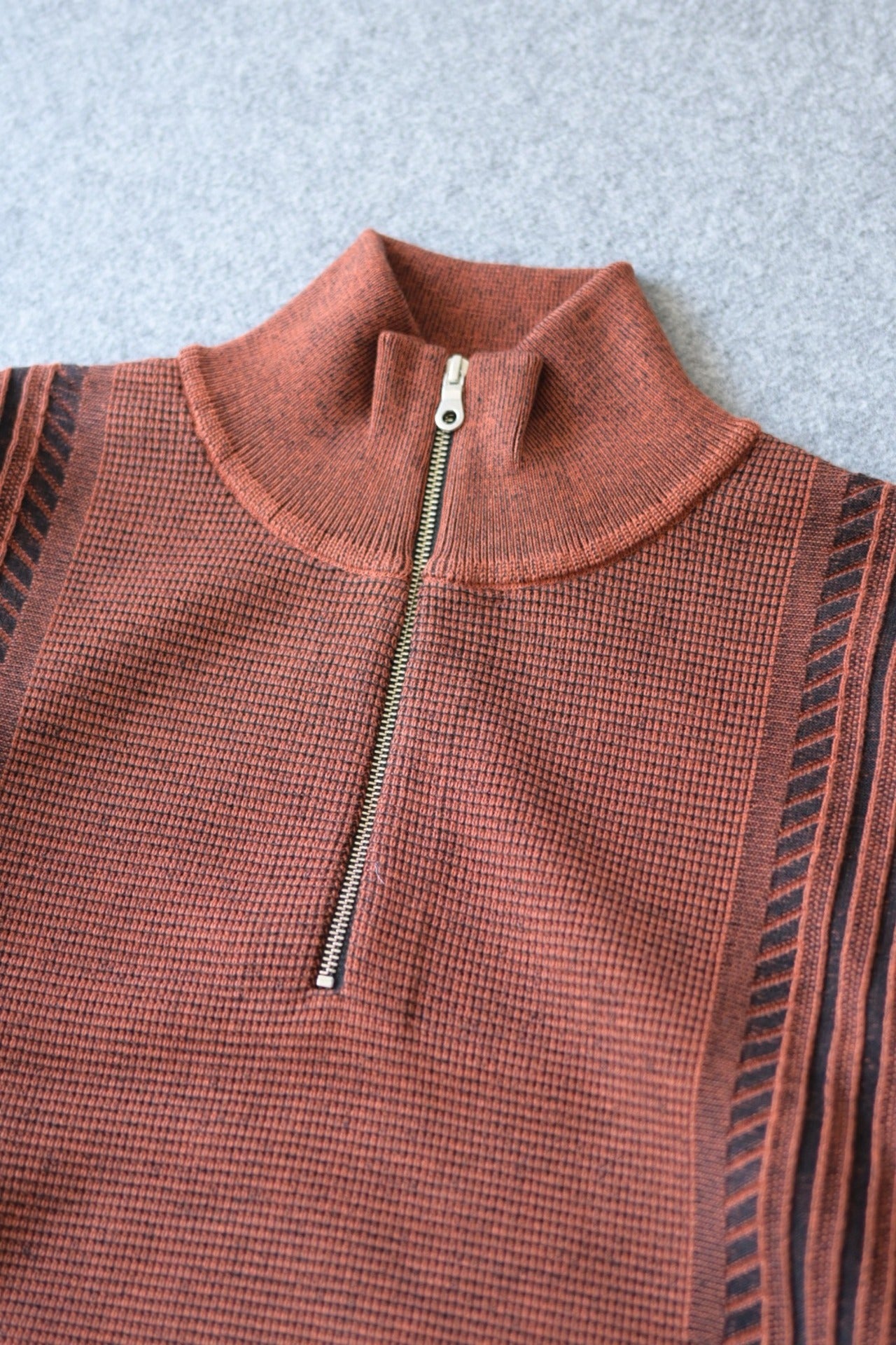 YASHIKI - Fuyushigure Half Zip Knit [ORANGE]