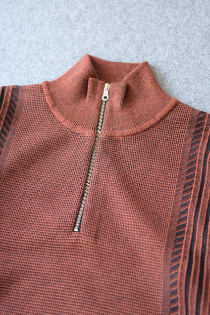 YASHIKI - Fuyushigure Half Zip Knit [ORANGE]