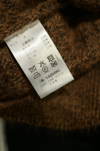 YASHIKI - Sekkei mohair Cardigan [ORANGE]