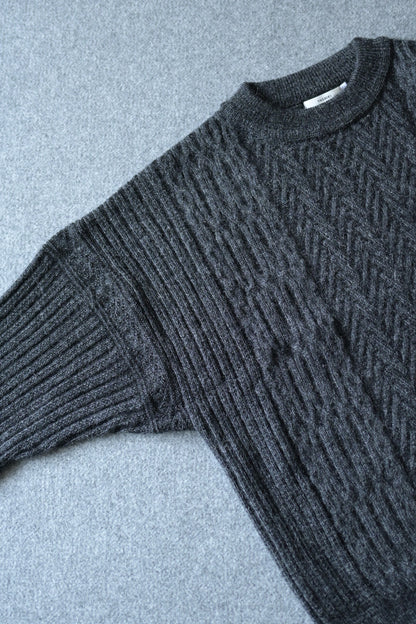 YASHIKI - Sekkei mohair Knit [BLACK]